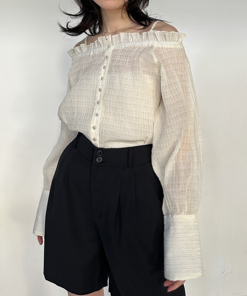 solleim（ソルレム） ブラウス シャツ オフショルシアーチェック