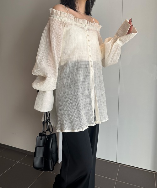solleim（ソルレム） ブラウス シャツ オフショルシアーチェック