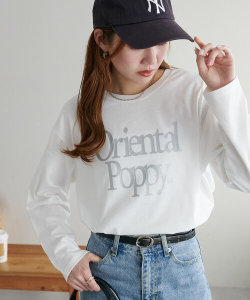 Discoat tシャツ 「WEB限定」ポピーロゴビッグTシャツ