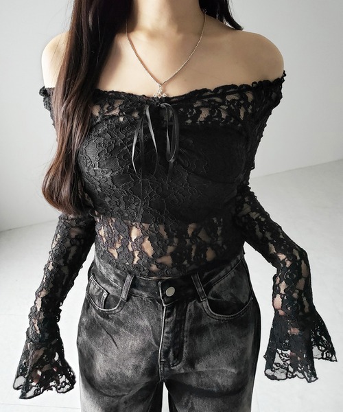 ❤︎大幅値下げ❤︎ mame オフショルダー ブラウス 黒 me+em select（ミームセレクト） レディース : ZOZOTOWN Yahoo!店