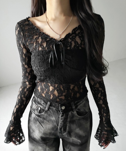 me+em select 「 2color ／2WAY 」フロントリボンオフショル