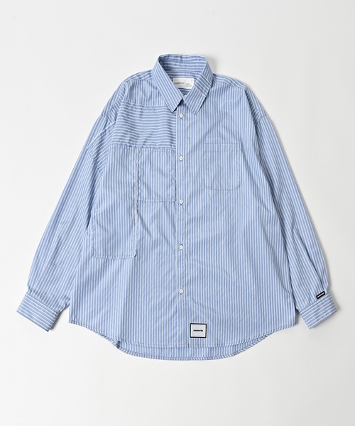ADAM PATEK シャツ ADAMPATEK/striped anarchy shirt/ストライプ