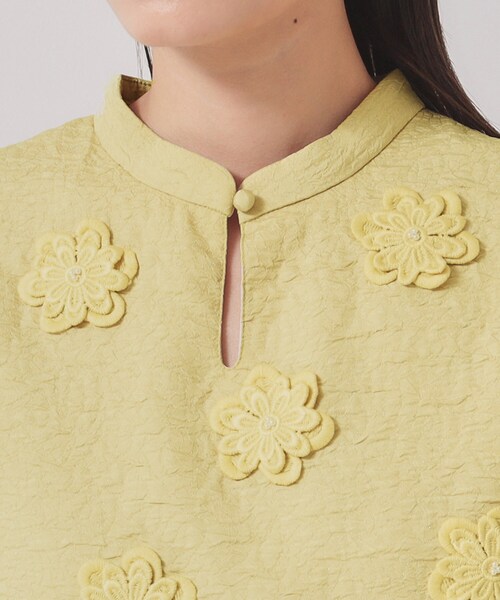 SunaUna（スーナウーナ） ワンピース 「お花モチーフ／チャイナカラー