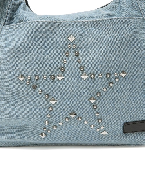 【完売品】 X-girl STUDDED MESSENGER BAG スタッズ 早い者勝ち X-girl STUDDED MESSENGER BAG 星型スタッズ◎ (X