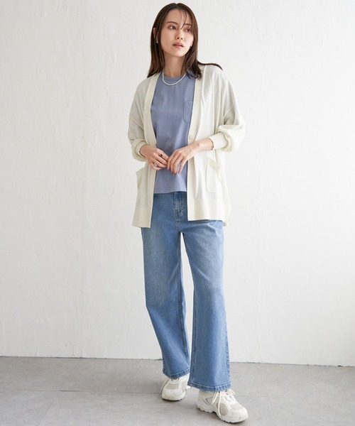 ikka（イッカ） カーディガン 「洗える」さらっとVネックカーディガン