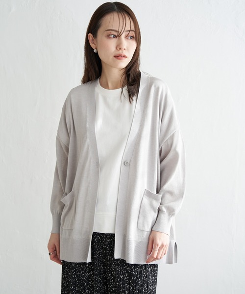 【美品 洗える 2023SS】トッカ スワン クルーネック カーディガン XS 美品 洗える 2023SS】トッカ スワン クルーネック カーディガン XS