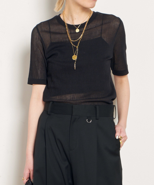 A.P studio シアーカットソー New シアーワッフルTシャツ（Tシャツ／カットソー）｜AP STUDIO