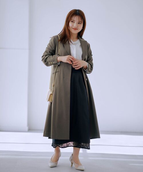 COHINA（コヒナ） コート アウター バックフレアテーラードコート 「低