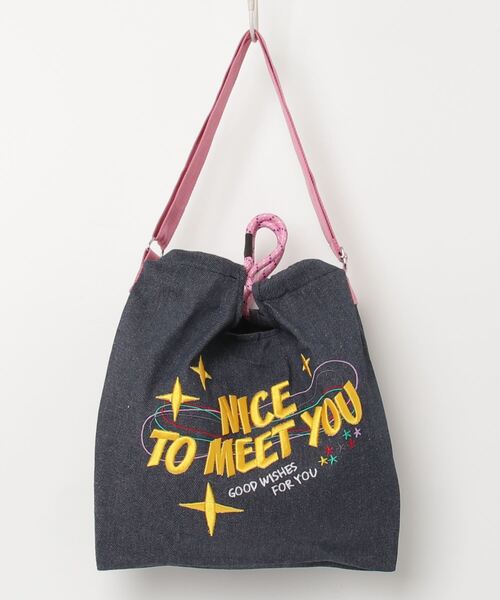 gossip!ロサンゼルス ショルダーバッグ バッグ Y2K デニム刺繍