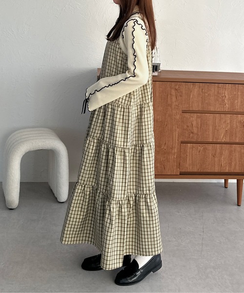 「kutir」 タートルネックニット FREE オレンジ レディース_画像5