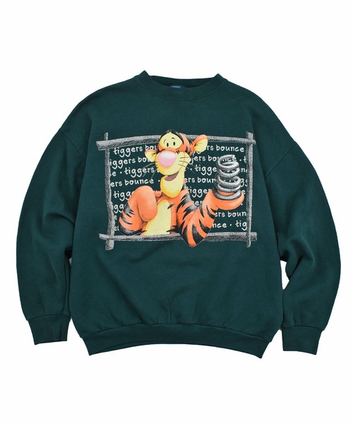 【90s】美品 レアカラー Disney ディズニー スウェット ティガー DISNEY VINTAGE トレーナー スウェット 「ヴィンテージ古着