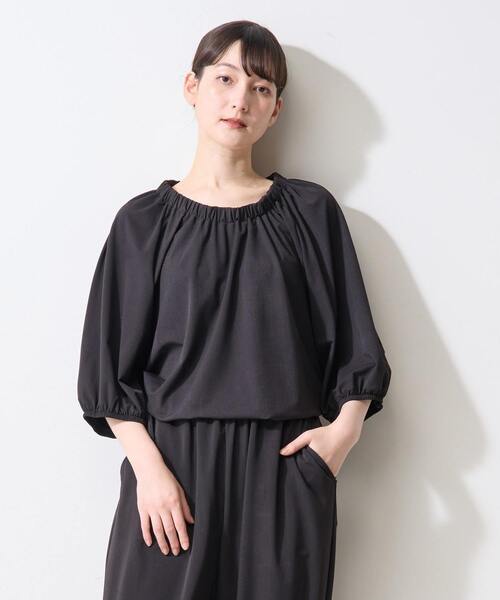tシャツ 「Allease/オールイーズ」ギャザーラグランプルオーバー レディース LOGEMENT DE CLAIRE tシャツ 「Allease/オールイーズ」ギャザー