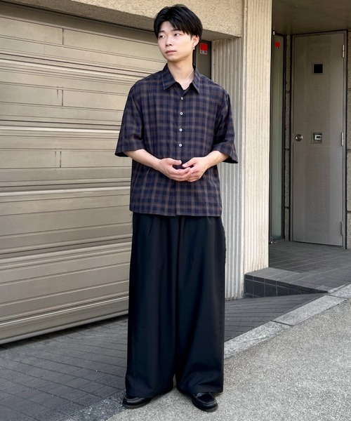 SINSSスラックス SINSS スラックス Fringe tuck wide straight slacks / フリンジ