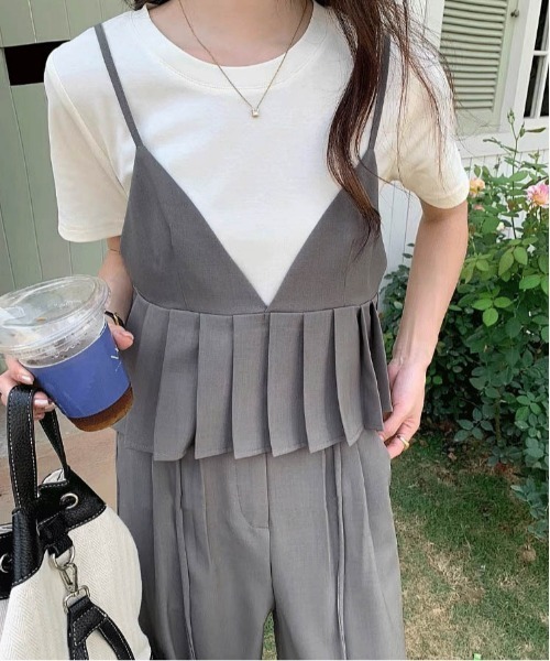 SUGAR BISKET セットアップ ビスチェ+ワイドパンツ レディース