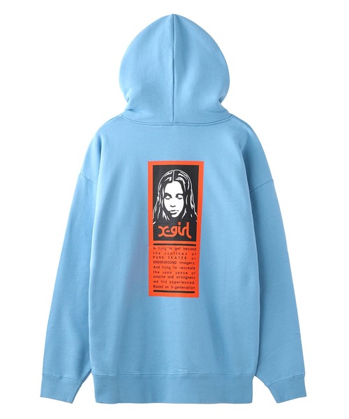 X-girl 「X-girl」 プルオーバーパーカー LARGE グレー