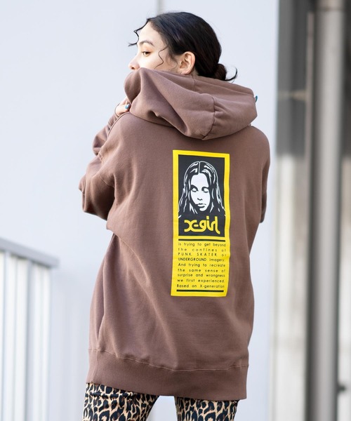 X-girl 「X-girl」 プルオーバーパーカー LARGE グレー
