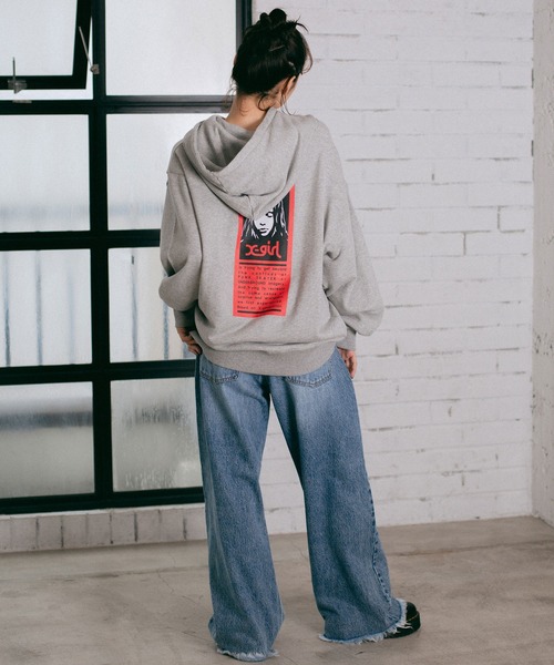 X-girl 「X-girl」 プルオーバーパーカー LARGE グレー