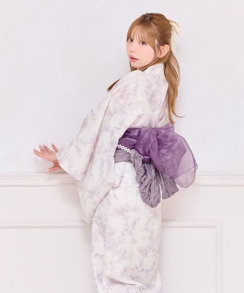 apres jour 【7色展開】アソート柄浴衣セット ネイビー セール】【7色展開】アソート柄浴衣セット（浴衣）｜apres jour