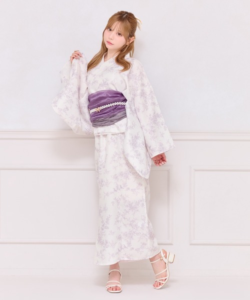apres jour 浴衣ワンピース(小道具一式セット) セール】アソート花柄浴衣セット【ZOZOTOWN限定アイテム】（浴衣