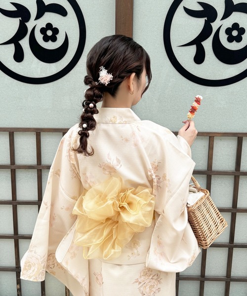 apres jour 【7色展開】アソート柄浴衣セット ネイビー セール】【7色展開】アソート柄浴衣セット（浴衣）｜apres jour