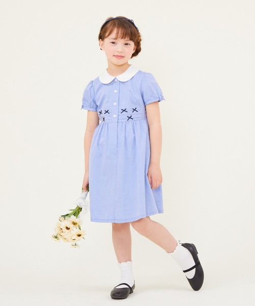 美品✨　CHOPIN deux 165 ワンピース CHOPIN deux チェックワンピース・ブラウンボレロスーツ キッズ