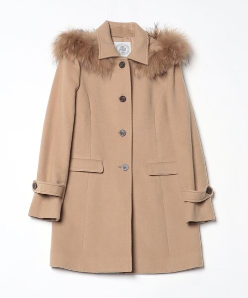 J.PRESS（J.プレス） ファーコート 11 ベージュ レディース : ZOZOTOWN