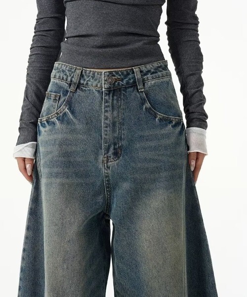 ジーンズ スーパーワイドデニム メンズ レディース : ZOZOTOWN Yahoo