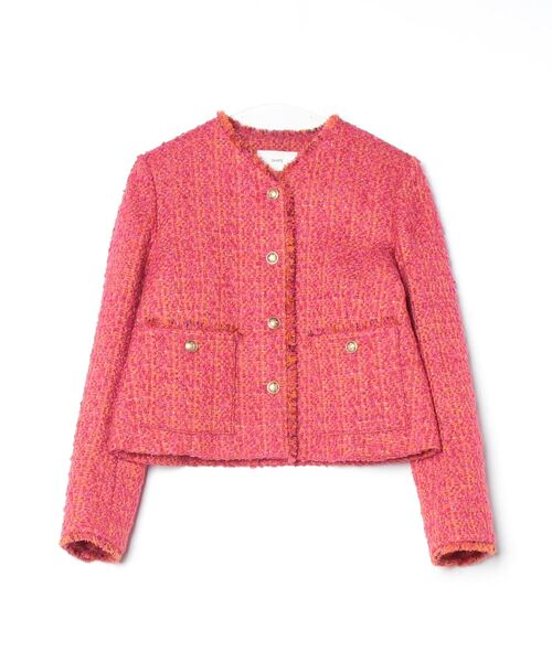 SHIPS（シップス） ツイードジャケット 36 ピンク レディース