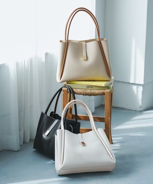 【新品未使用品】ROPE' ロペ バッグ A4対応 撥水 軽量 大容量 黒×白 ROPE' PICNIC（ロペ ピクニック） トートバッグ 「A4対応」3層フロント