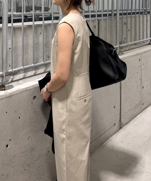 サロペット・オーバーオール・オールインワン Linen like combinaison (chiica original) I-SOOK オールインワン リネンライクコンビネゾン (chiica