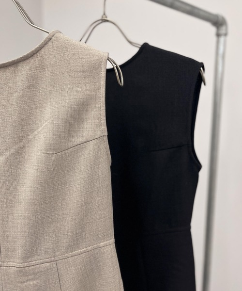 サロペット・オーバーオール・オールインワン Linen like combinaison (chiica original) I-SOOK オールインワン リネンライクコンビネゾン (chiica