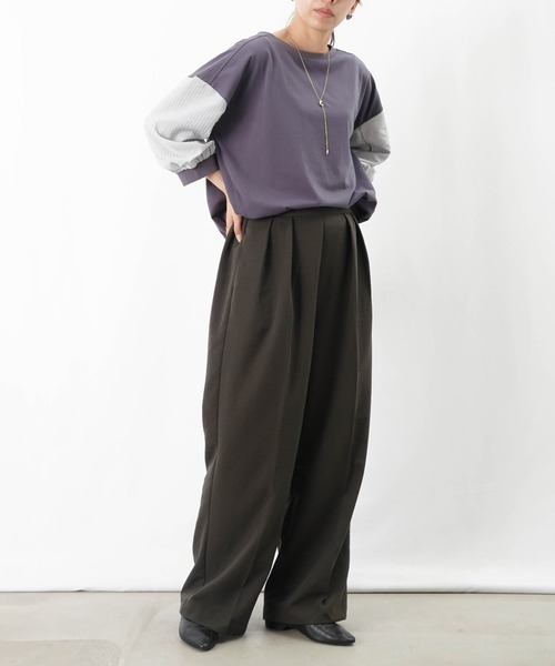 LADY LUCK LUCA パンツ LC/LLL 2タックパンツ/タックワイド