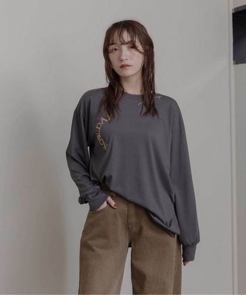 tシャツ フロッキー＆エンブロスリットロンT レディース