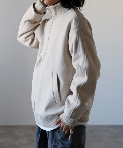 「CREARE -LINO-」 ジップアップブルゾン M ブラック メンズ_画像7