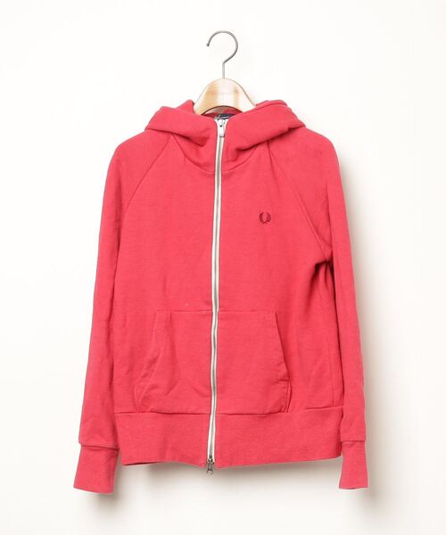 FRED PERRY 「FRED PERRY」 ジップアップパーカー SMALL レッド
