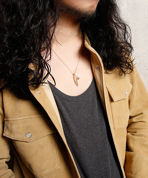 HARIM ハリム /スレンダーフェザーネックレス / HRP105 GP HARIM ハリム Slender feathers Half Very shine Necklace GP
