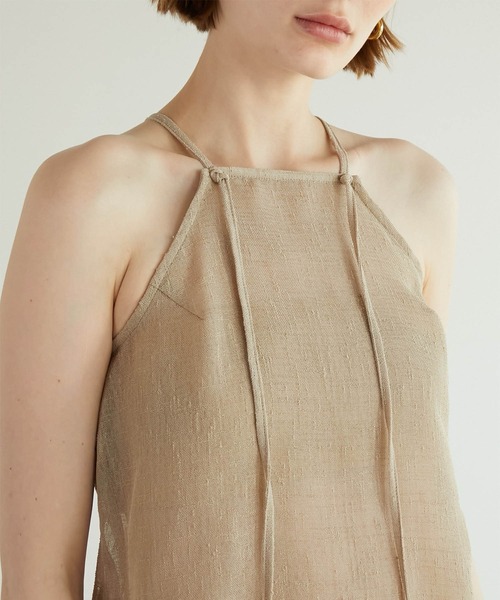 ブラウス シャツ 「LA PEAU DE GEM」two piece linen like tops/2ピースリネンライクトップス レディース