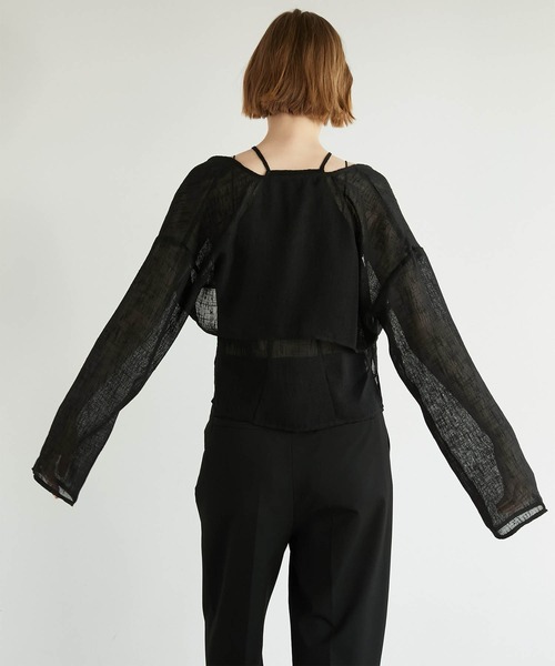 トップス LA PEAU DE GEM two piece linen like top two piece linen like tops – LA PEAU DE GEM