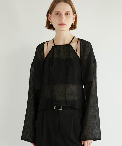 トップス LA PEAU DE GEM two piece linen like top two piece linen like tops – LA PEAU DE GEM