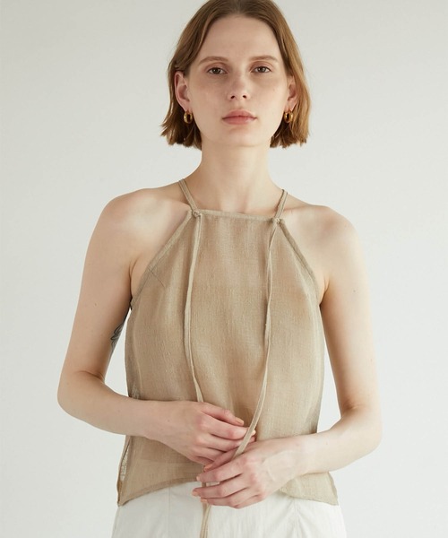 【LA PEAU DE GEM】two piece linen like top two piece linen like tops – LA PEAU DE GEM
