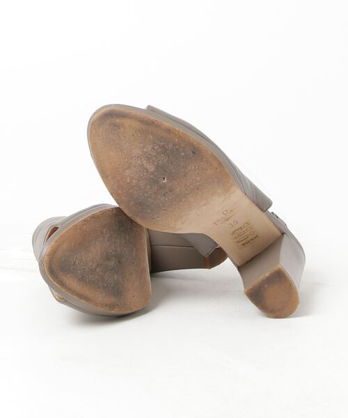 「PICHE ABAHOUSE」 ヒールサンダル 35 グレー レディース_画像3