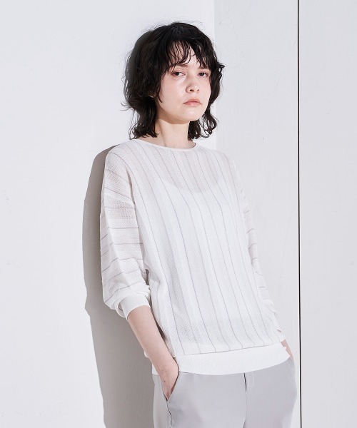 「la.f…」 長袖ニット 9号 ホワイト系その他 レディース_画像2