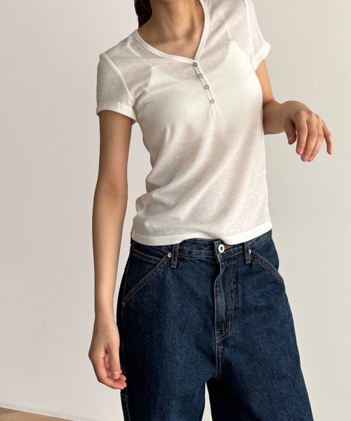 CANAL JEAN El mar　エンブロイダリーレースシャツ キャナルジーン CANAL JEAN El mar エンブロイダリーレース
