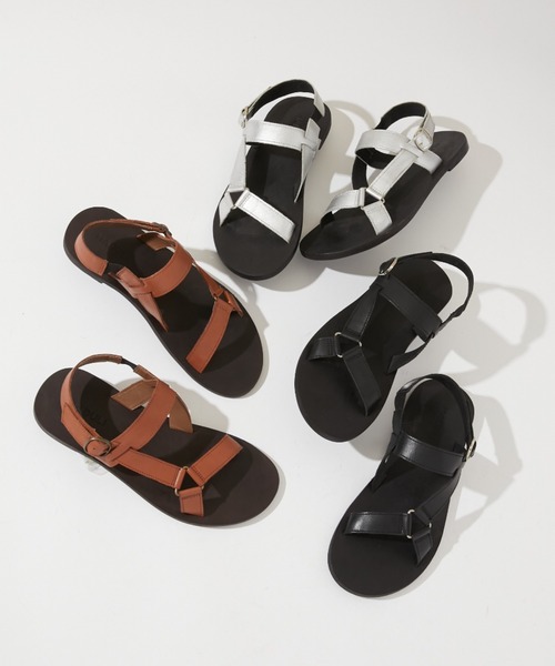 MADULI（マドゥリ） フラットサンダル 36 ブラウン レディース