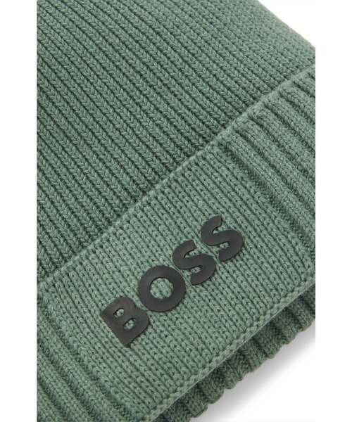 BOSS（HUGO BOSS） ニット帽 ニットキャップ ロゴディテール ビーニー
