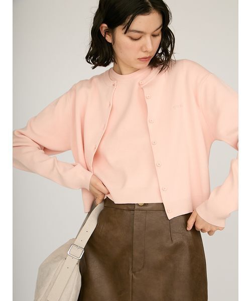 emmi カーディガン 「限定カラー」emmiロゴアンサンブルニットトップス