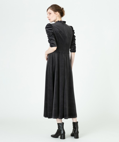 「LOULOU WILLOUGHBY」 7分袖ワンピース 1 グレー系その他 レディース_画像2