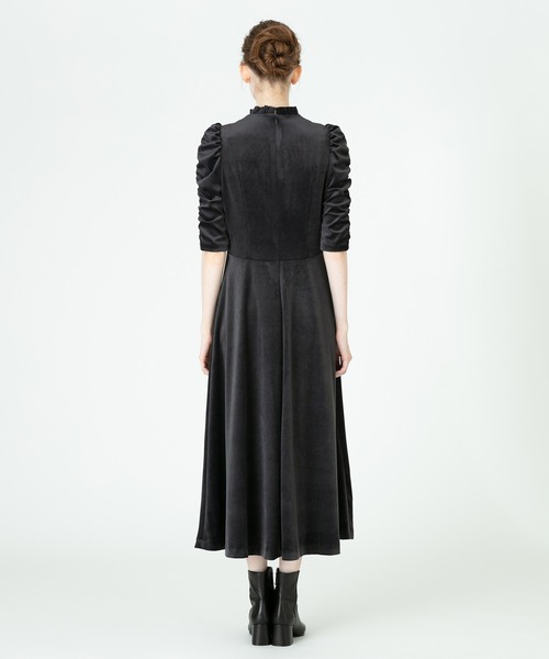 「LOULOU WILLOUGHBY」 7分袖ワンピース 1 グレー系その他 レディース_画像6