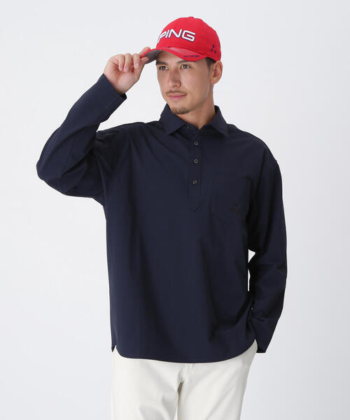 PING（ピン） シャツ 「PING APPAREL」ストレッチ布帛オーバーシャツ