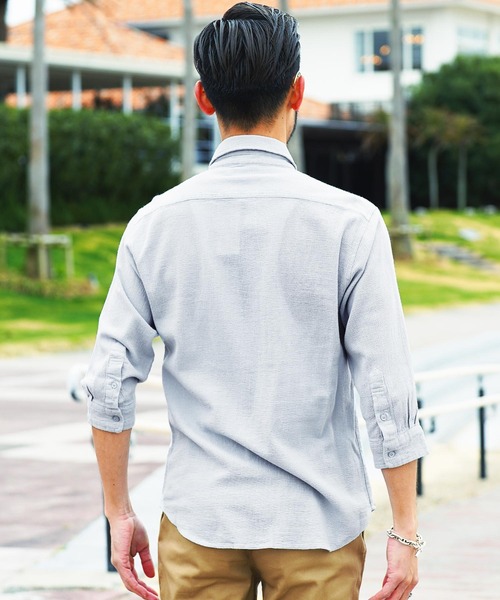 「JIGGYS SHOP」 「roshell」7分袖シャツ X-LARGE ホワイト系その他 メンズ_画像5